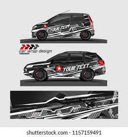 car decal design vector. Abstract livery background for vehicle vinyl wrap