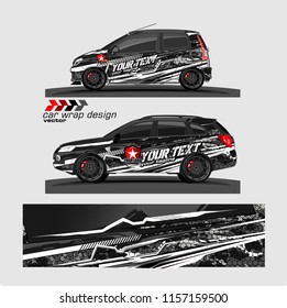 car decal design vector. Abstract livery background for vehicle vinyl wrap