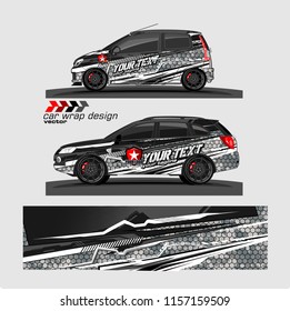 car decal design vector. Abstract livery background for vehicle vinyl wrap