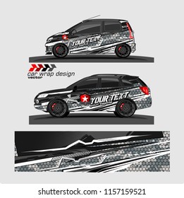 car decal design vector. Abstract livery background for vehicle vinyl wrap