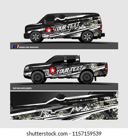 car decal design vector. Abstract livery background for vehicle vinyl wrap