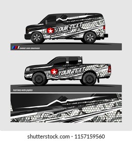 car decal design vector. Abstract livery background for vehicle vinyl wrap