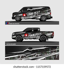 car decal design vector. Abstract livery background for vehicle vinyl wrap