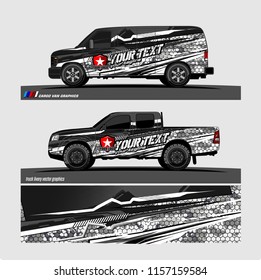 car decal design vector. Abstract livery background for vehicle vinyl wrap