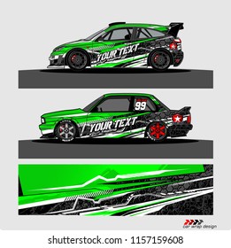 car decal design vector. Abstract livery background for vehicle vinyl wrap