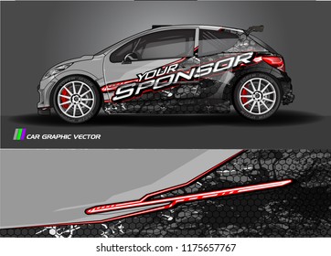car decal design vector. abstract background for vehicle vinyl wrap