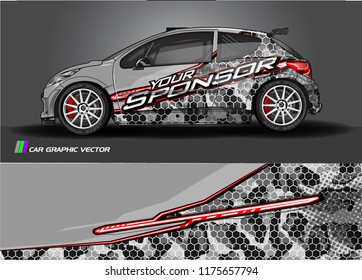 car decal design vector. abstract background for vehicle vinyl wrap