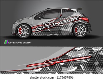 car decal design vector. abstract background for vehicle vinyl wrap