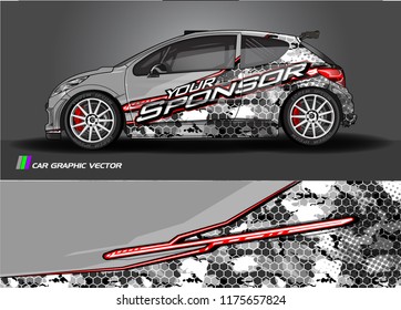 car decal design vector. abstract background for vehicle vinyl wrap