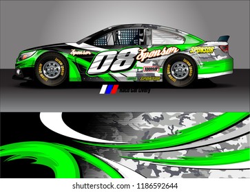 Car decal design vector. abstract graphic stripe background kit for vehicle vinyl wrap, race car sticker, and rally livery
