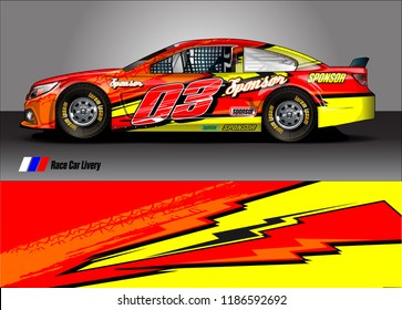 Car decal design vector. abstract graphic stripe background kit for vehicle vinyl wrap, race car sticker, and rally livery