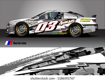 Car decal design vector. abstract graphic stripe background kit for vehicle vinyl wrap, race car sticker, and rally livery
