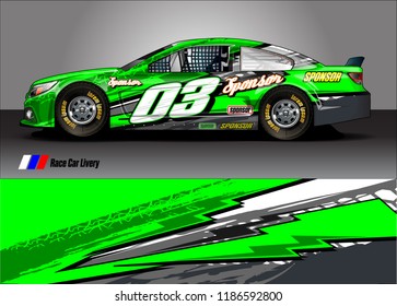 Car decal design vector. abstract graphic stripe background kit for vehicle vinyl wrap, race car sticker, and rally livery