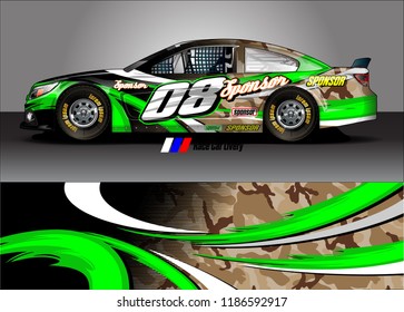 Car decal design vector. abstract graphic stripe background kit for vehicle vinyl wrap, race car sticker, and rally livery
