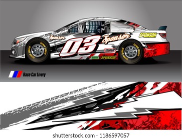 Car decal design vector. abstract racing graphic stripe background kit for vehicle vinyl wrap, race car sticker, and rally livery