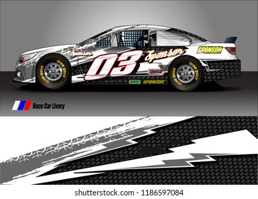 Car decal design vector. abstract racing graphic stripe background kit for vehicle vinyl wrap, race car sticker, and rally livery