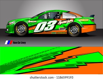 Car decal design vector. abstract racing graphic stripe background kit for vehicle vinyl wrap, race car sticker, and rally livery