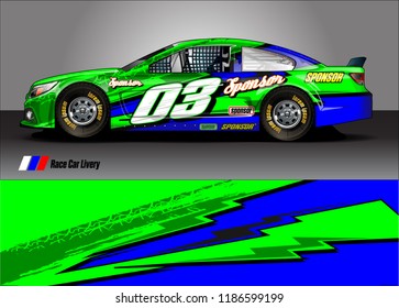 Car decal design vector. abstract racing graphic stripe background kit for vehicle vinyl wrap, race car sticker, and rally livery