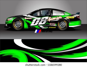 Car decal design vector. abstract racing graphic stripe background kit for vehicle vinyl wrap, race car sticker, and rally livery
