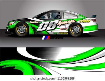 Car decal design vector. abstract racing graphic stripe background kit for vehicle vinyl wrap, race car sticker, and rally livery