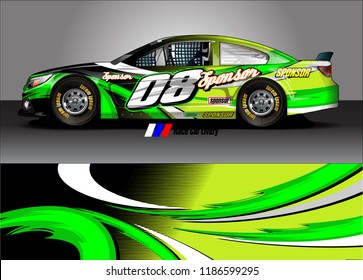 Car decal design vector. abstract racing graphic stripe background kit for vehicle vinyl wrap, race car sticker, and rally livery