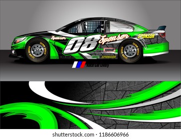 Car decal design vector. abstract racing graphic stripe background kit for vehicle vinyl wrap, race car sticker, and rally livery
