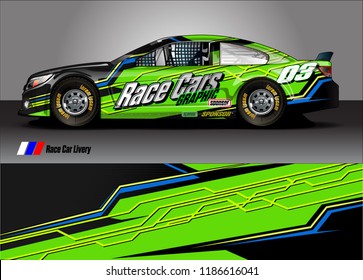 Car decal design vector. abstract racing graphic stripe background kit for vehicle vinyl wrap, race car sticker, and rally livery