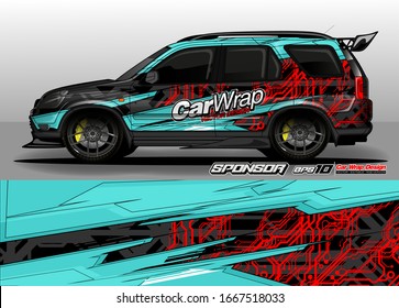 car decal design vector. abstract background for vehicle vinyl wrap