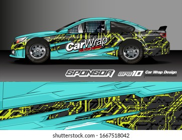car decal design vector. abstract background for vehicle vinyl wrap