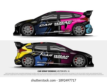 vector de diseño de calcomanías de coche. fondo abstracto para el envoltorio de vinilo del vehículo
