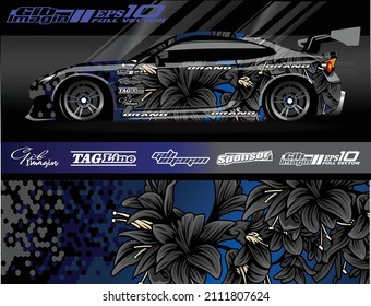 vector de diseño de calcomanías de coche. fondo abstracto para el envoltorio de vinilo del vehículo