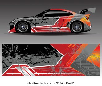 car decal design vector. abstract background for vehicle vinyl wrap