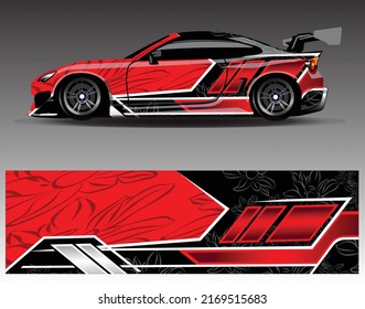 car decal design vector. abstract background for vehicle vinyl wrap