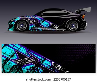 vector de diseño de calcomanías de coche. fondo abstracto para el envoltorio de vinilo del vehículo