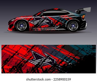 car decal design vector. abstract background for vehicle vinyl wrap
