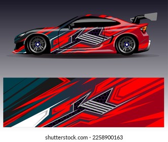 car decal design vector. abstract background for vehicle vinyl wrap