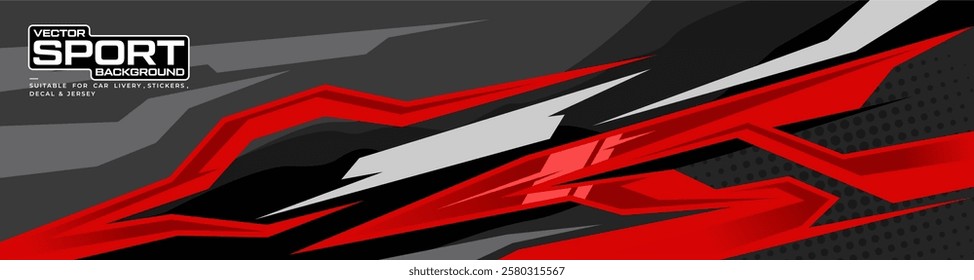 Car decal design vector. abstract stripe racing background