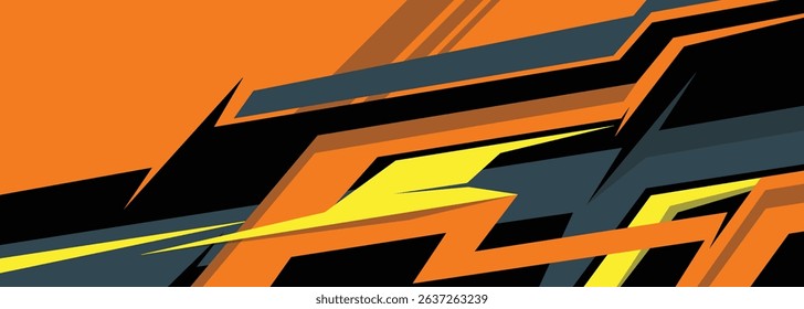Car decal design vector. abstract stripe racing background