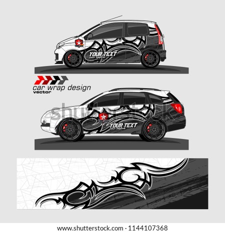 car decal design vector. abstract background for vehicle vinyl wrap