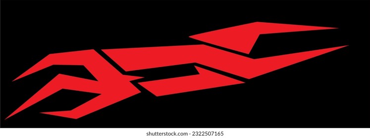 car decal design in vector art style