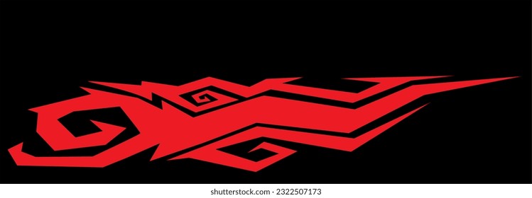 car decal design in vector art style