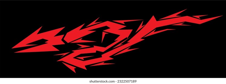 car decal design in vector art style