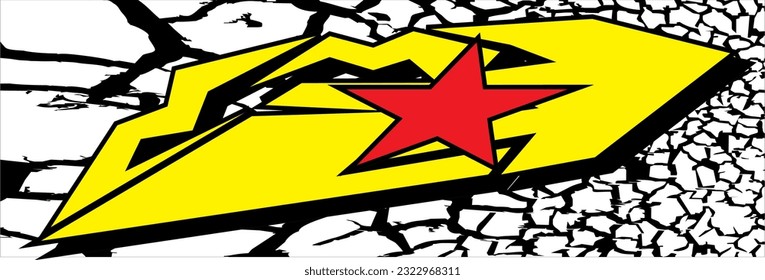 car decal design in vector art style