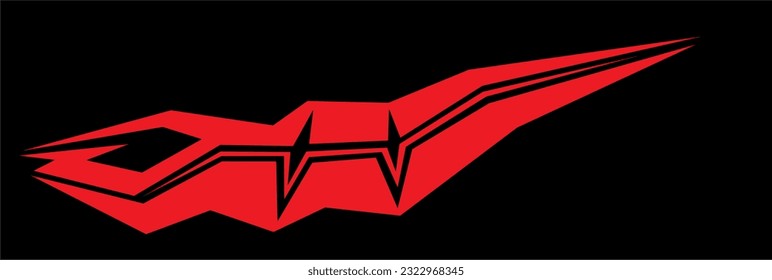 car decal design in vector art style