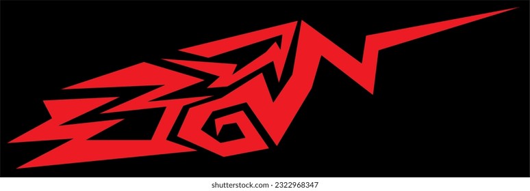 car decal design in vector art style