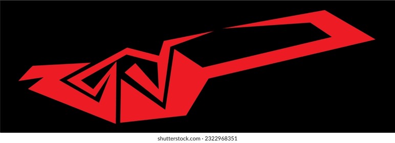 car decal design in vector art style