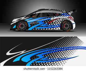 Vector de diseño de calcomanías de Camión. Diseño gráfico abstracto de fondo de carreras de stripe para vehículos, carreras, rally, aventura y carreras de camión.