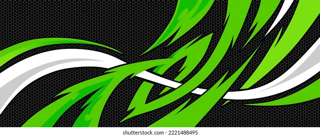 Car decal design vector. Graphic abstract stripe racing background kit designs for wrap vehicle, race car, rally, adventure and livery