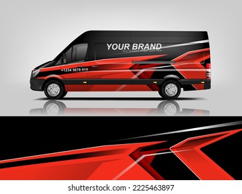 Automobil-Dekorationsvektor. Grafikabstrakte, abstrakte Streifen-Rennhintergrund-Designs für Wrackfahrzeug, Rennwagen, Rallye, Abenteuer und Livery-Decal