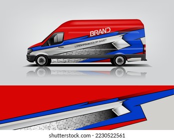 Vector de diseño de calcomanías de auto. Diseños gráficos abstractos de banda de fondo de carreras para envolver vehículos, autos de carreras, rally, aventura y livery dekal